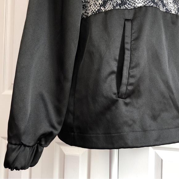 Zara Basic Black & Silver Metallic Snakeskin Print Hoodie XS - Picture 9 of 16